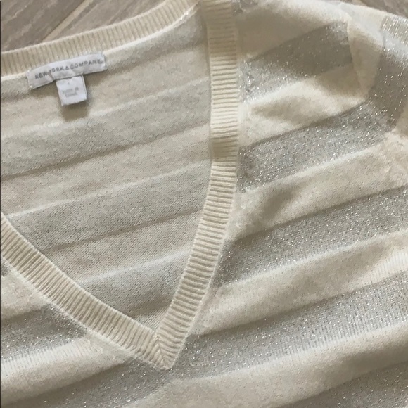 Silver shimmer stripe sweater - Picture 2 of 3